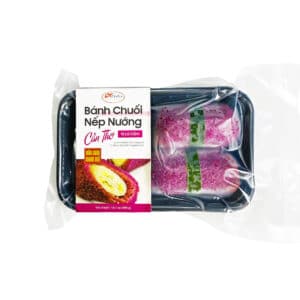 Grilled Banana Cake Wrapped In Sticky Rice With Magenta Leaf | 14.1oz (400g)